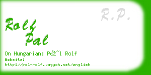 rolf pal business card